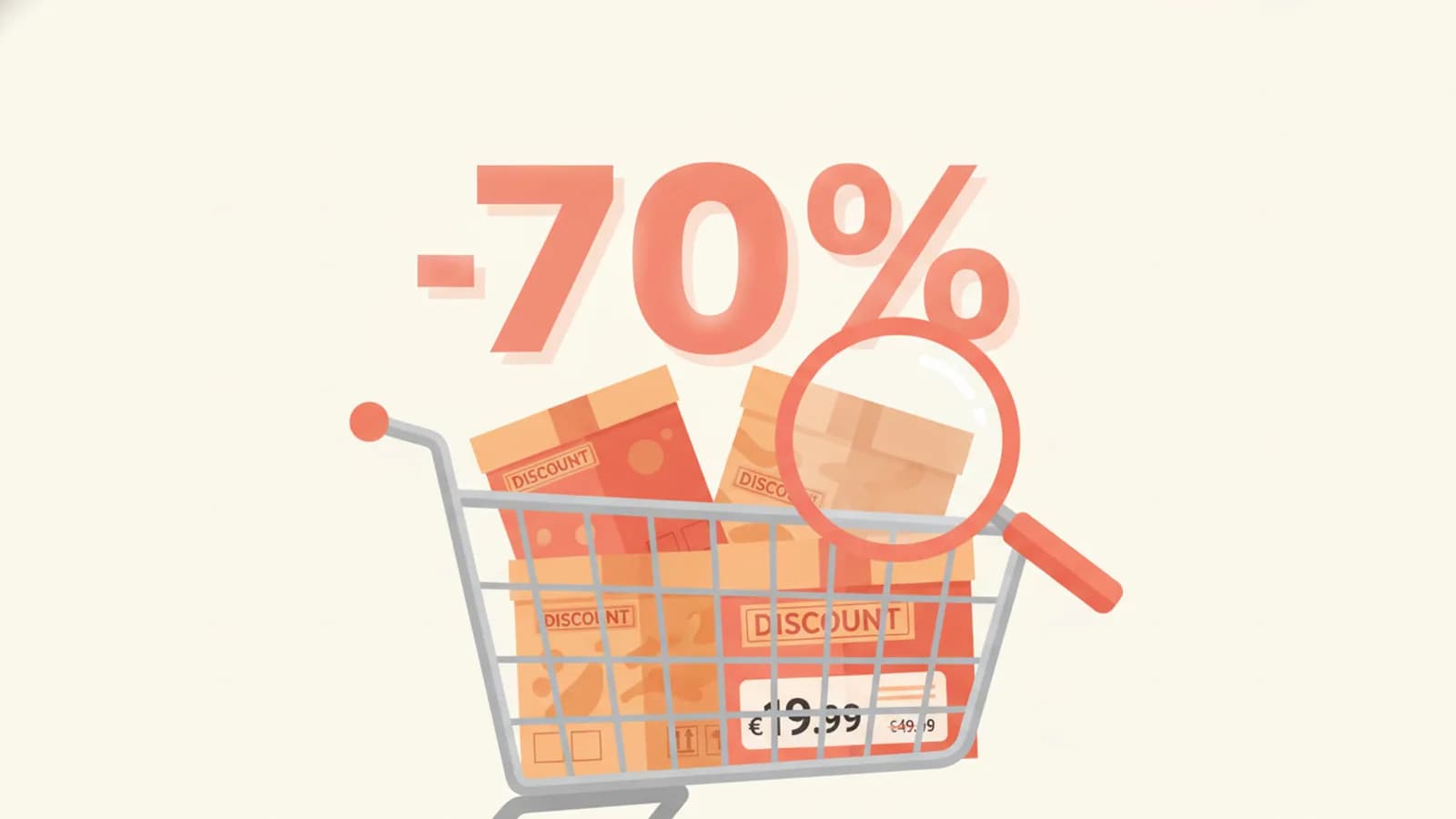 Sección Amazon Outlet con etiquetas de liquidación y productos rebajados