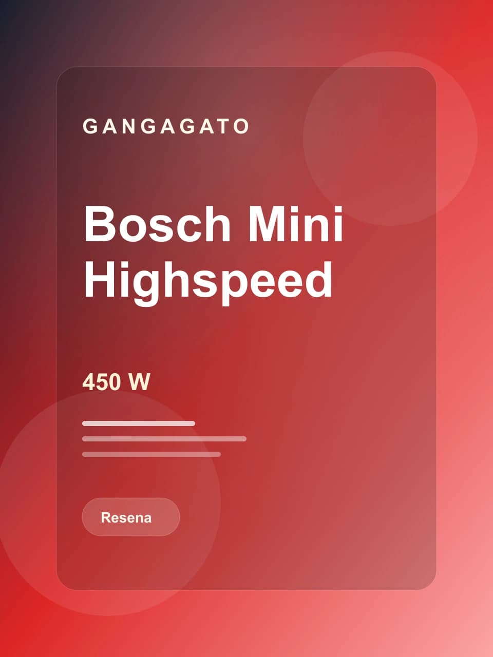 Batidora Bosch MMB2111T Mini Highspeed