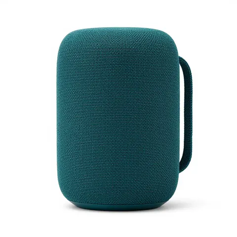 Altavoz portátil de tela verde azulado